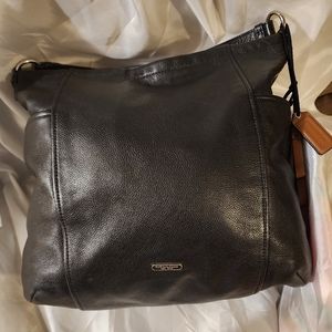 Coach Park Black Leather Hobo Bag D1421-F31323